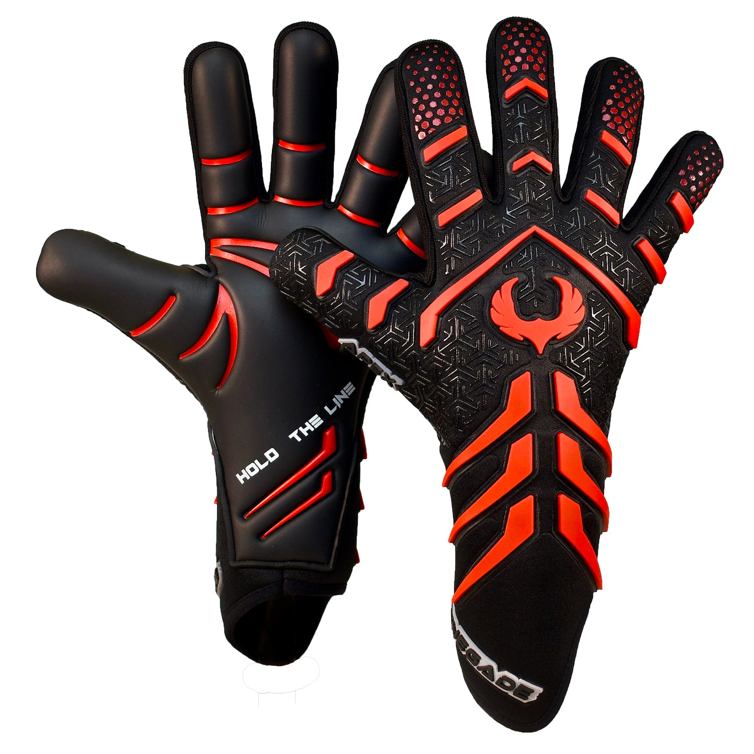  Renegade GK Apex Afterburn Professional Strapless Goalie Gloves, 4mm EXT Contact Grip