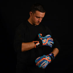 male goalkeeper wearing fury siege keeper gloves