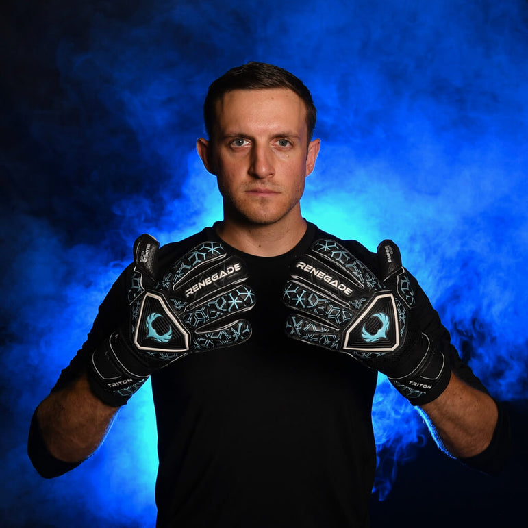 male goalkeeper wearing triton specter